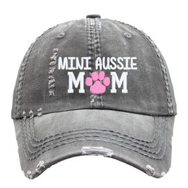 Mini Aussie Mom Dog Hat, Baseball or High Ponytail Cap, Miniature Australian Shepherd Gift, Mini Australian Shepherd Clothing