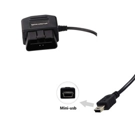 REARMASTER Universal OBD Power Cable for Dash Camera,24 Hours Surveillance/Acc Mode with Switch Button(Mini USB Port)