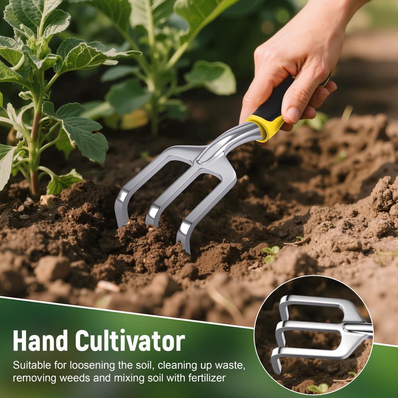 FurNest Garden Tool Set, 3 Pack Staines Steel Heavy Gardening