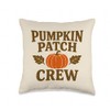 Pumpkin Patch Crew Fall Family Design Throw Pillow