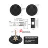 goldenwarm Matte Black Pocket Door Lock, Privacy Round Pocket Door