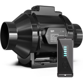 AITECAC S4, Inline Duct Fan 4” Cooling Ventilation Exhaust Grow Tents 208 CFM