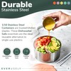 Everusely - Stainless Steel Containers with Lids - Set of