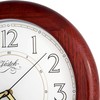 JUSTIME 14-inches Oak Solid Wood Luminous Wall Clocks, Silent Sweep