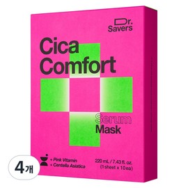It's Skin Dr. Savers Cica Comfort Serum Mask, 4-pack, 10-pack / 잇츠스킨 닥터세이버스 시카 컴포트 세럼 마스크, 4개, 10개입