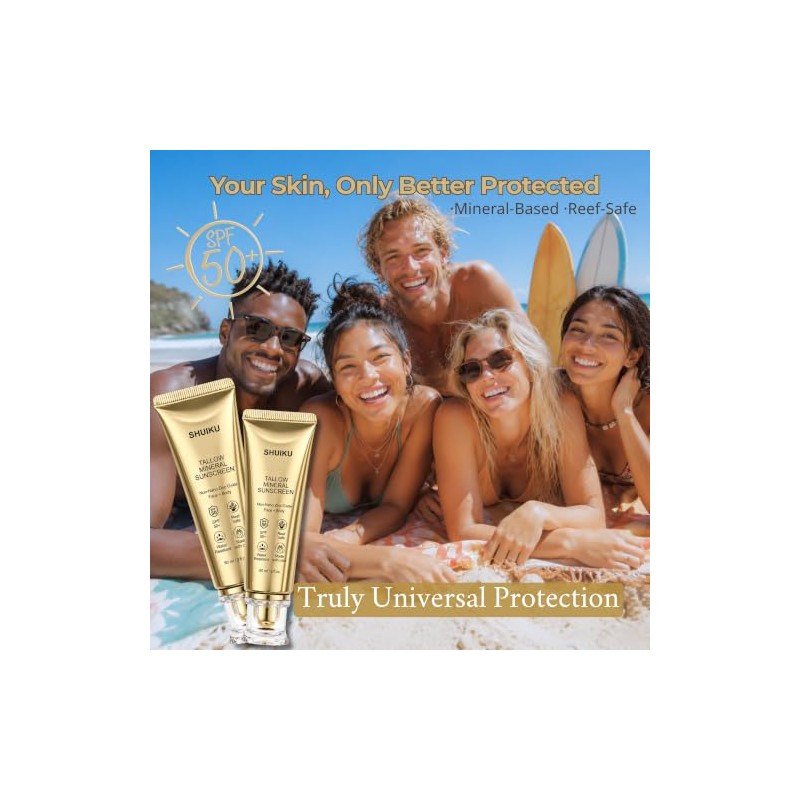 Protector solar de sarga de ternera para cara y cuerpo,