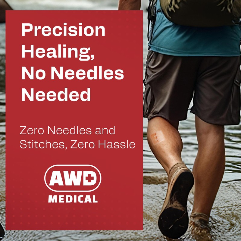 AWD Zip Stitch Wound Closure Strips - 2 Zipstitch Devices,