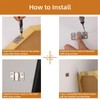 16Pcs Stainless Steel Interlock Hanging Buckle, Flush Concealed Mount Brackets,