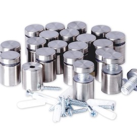 Standoff Screws for Wall Mount, 20 Pcs 3/4 x 1 in Stainless Steel Mounting Hardware, for Hanging Acrylic Picture Frame and Sign Standoffs Acrylic Screws