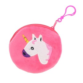 SandT Collection Pink Unicorn Coin Purse Backpack Charm Keychain Coin Holder