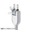 Sanwa Supply TAP-SP2113MG-2WN Power Tap, 3 Outlets, 6.6 ft (2