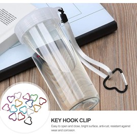 10 Pcs Heart Star Carabiner Clip – Cute Alloy Key Ring, Backpacks, Water Bottles, Accessory and Keychain Carabiners Outdoor Accessories 5 Colors