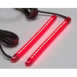 Chrome Glow 4005-1SBK-R Sidefires Motorcycle Saddlebag LED Taillight Kit - Can be used as Brake or Turn - Red Lens