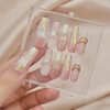 10pcs Handmade Pink Butterfly Iridescent Press On Nails fake Nails