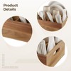 Wooden Cutlery Holder for Dining Table, Multiple Compartments Organizer Box,