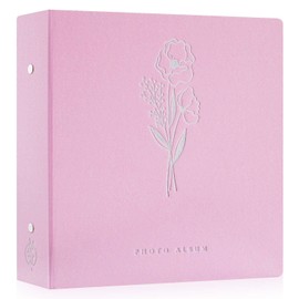 Lanpn Photo Album 4x6 600 Pockets Photos, Linen Cover Large Picture Albums Holds 600 Horizontal and Vertical Photos Pink