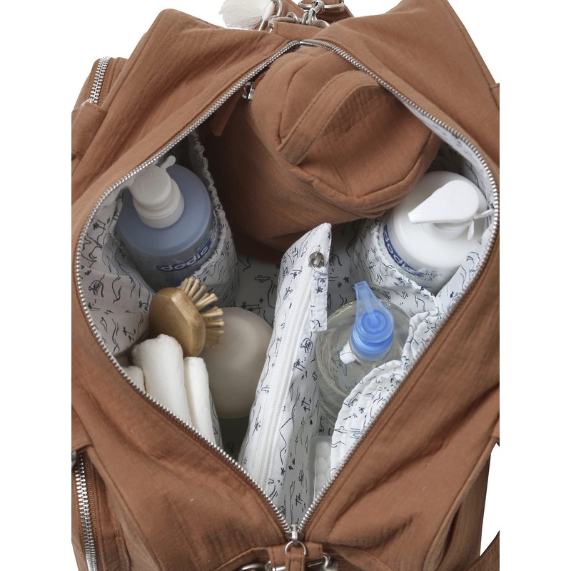 VERTBAUDET Nappy Bag Family Muslin Brown/Wild Sahara One Size