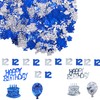 45g Blue 12th Birthday Confetti Metallic Glitz Table Scatter Sprinkles