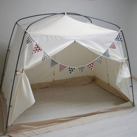 Premium 4-Door Insulated Indoor Heating Tent - Windproof & Draft-Proof for Beds Heating Tent King 160X210X140
