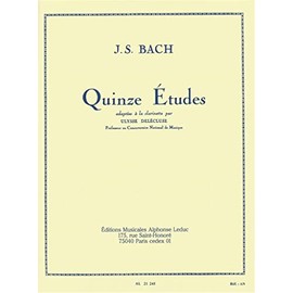 Alphonse Leduc ウィットナー バッハ : 15の練習曲 (クラリネット教則本) ルデュック出版