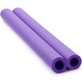 Hanaive 2 Pack Jumbo Pool Noodles 41 Inch x 4.1 Inch Foam Swim Hollow Swimming Noodle Bulk Bright Pool Noodles Floats Heavy Duty for Swimming Floating Craft Projects Decorations(Purple)