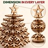 Christmas Tree, Wooden 3D Snowflake Tabletop DIY Paintable Holiday Decor