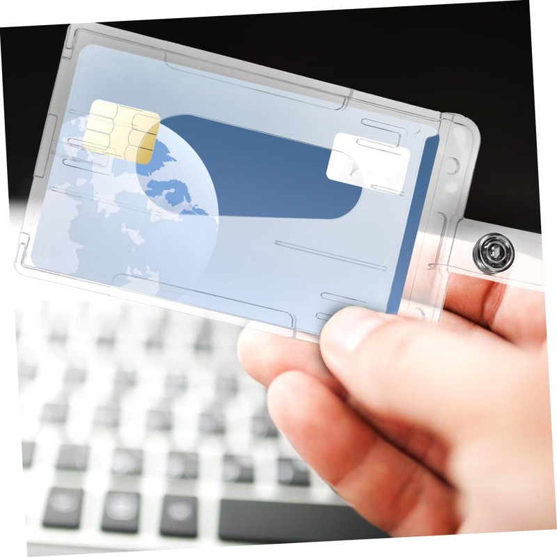 COHEALI Card Sleeve Keyring Id Badge Holder 6 Pack Material