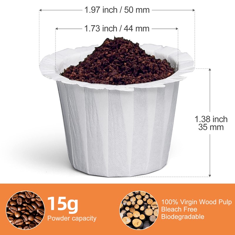 300 Count Fanativita K Cup Coffee Filters Disposable for Keurig
