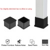 sourcing map Rubber Furniture Caps 38mm x 38mm Square Shaped