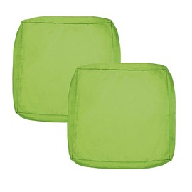 Sqodok Patio Cushion Covers 24x22 Waterproof Outdoor Cushion Covers Replacement 2Pack Patio Cushion Seat Slicovers for Sectional Sofa, Wicker Chair, Green