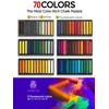 Fantastory Long Soft Chalk Pastels Set, 72 Sticks,Includes 5 Fluorescent