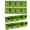 4Pcs 4 Pocket Plant Grow Bag Wall Mounted Reusable Degradable