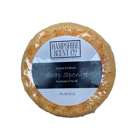 Aventos For Men Scented Soap Sponge | Triple Butter Formula | Exfoliating & Moisturising | Bath, Shower, Hand Wash | 200g