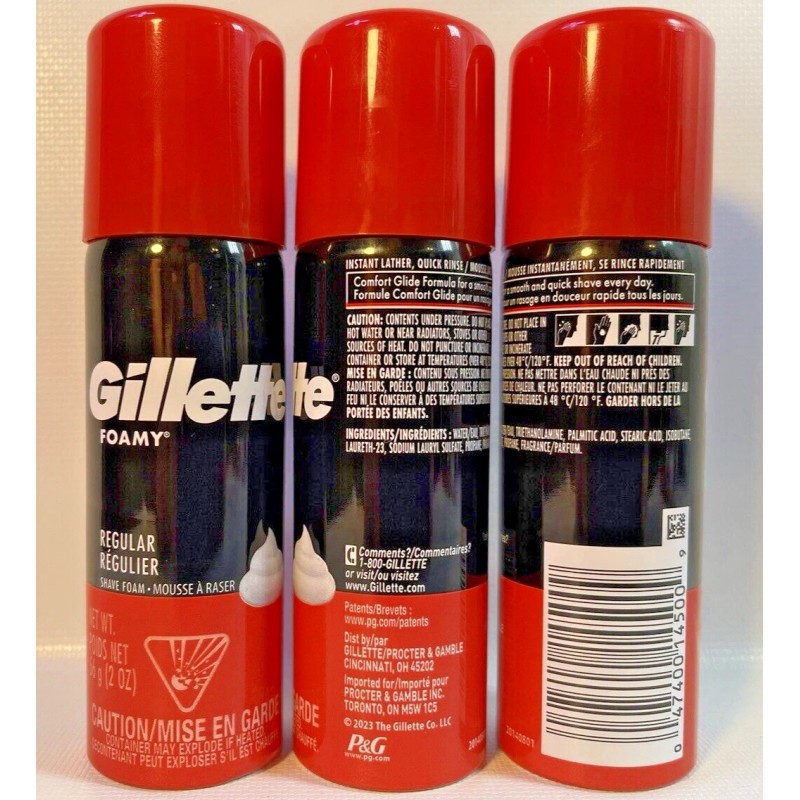 Gillette 3 Gillette FOAMY Regular Shave Foam Shaving Cream 2