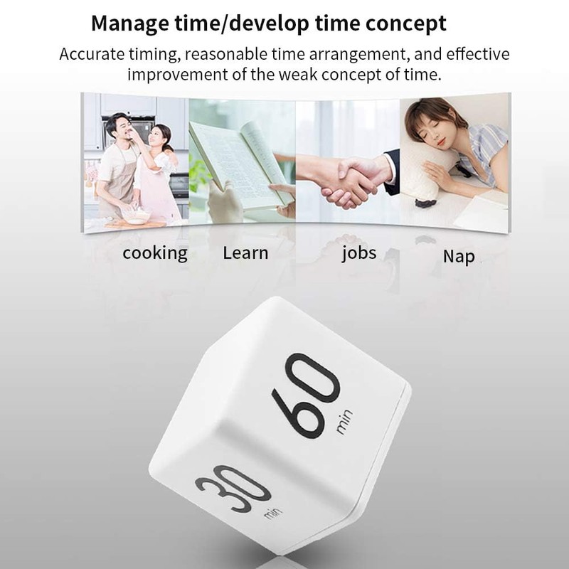 ZONSUSE Digital Cube Timer, Digital Kitchen Timer, Kitchen Alarm Clock,