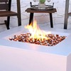 vchin Fire Glass Rocks, Amber Beads for Propane Fire Pit,