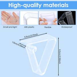 Nogeqi Pack of 16 Transparent Table Clips Outdoor Tablecloth Clips Plastic Tablecloth Clips Table Cloth Holder Outdoor for Wedding Garden Party Camping Restaurant Thick Table