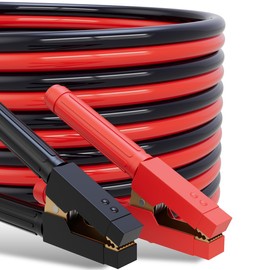 0 Gauge 25 Feet Jumper Cables for Car Battery, Heavy Duty Automotive Booster Cables 1000AMP for Jump Starting Dead or Weak Batteries with Carrying Bag Included, Suitable for 8L Gas & 6L Diesel