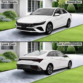 BOGAR TECH DESIGNS Full Headlight Taillight Tint Kit Compatible with Hyundai Elantra 2024-2025, Dark Smoke