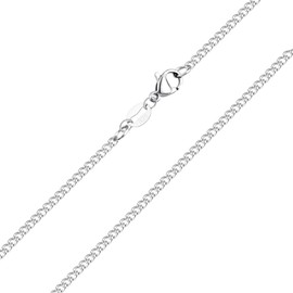 bifriend Delicate S925 Silver 16" 18" 20" 22'' 24" 26'' 28" 30" Inch 2.0mm Thick Italian Chain Choker Necklace Jewellery (18")