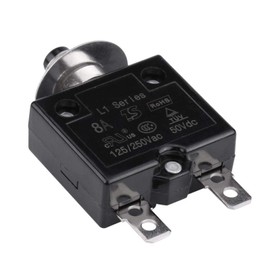 Yctze Thermal Switch R Manual R Switch Circuit Breaker 8A Thermal Switch with Manual Reset Circuit Breaker Overcurrent Overload Protection