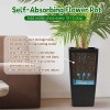 Smart Planter 22 Inch Black Square Faux Rattan Automatic Watering