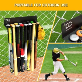 Double Circle Soporte Capacidad 16 Bates Para Colgar Pared O Reja Béisbol