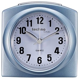 Smart Effects Technoline Geneva L Quartz Alarm Clock with Snooze and Light and Metallic Blue Colour