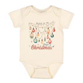 TATY Kids Magic of Christmas Baby Infant One Piece Bodysuit 24 Months Natural