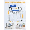 Hiqufet Shower Chair for Elderly and Disabled(600lb), 6 Height Adjustable