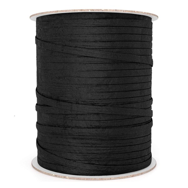 BonBon Paper Black Ribbon | Raffia Ribbon for Gift Wrapping, Gift Bags and DIY Arts and Crafts | Premium Wrapping Paper Accessories | 100 Yard Spool