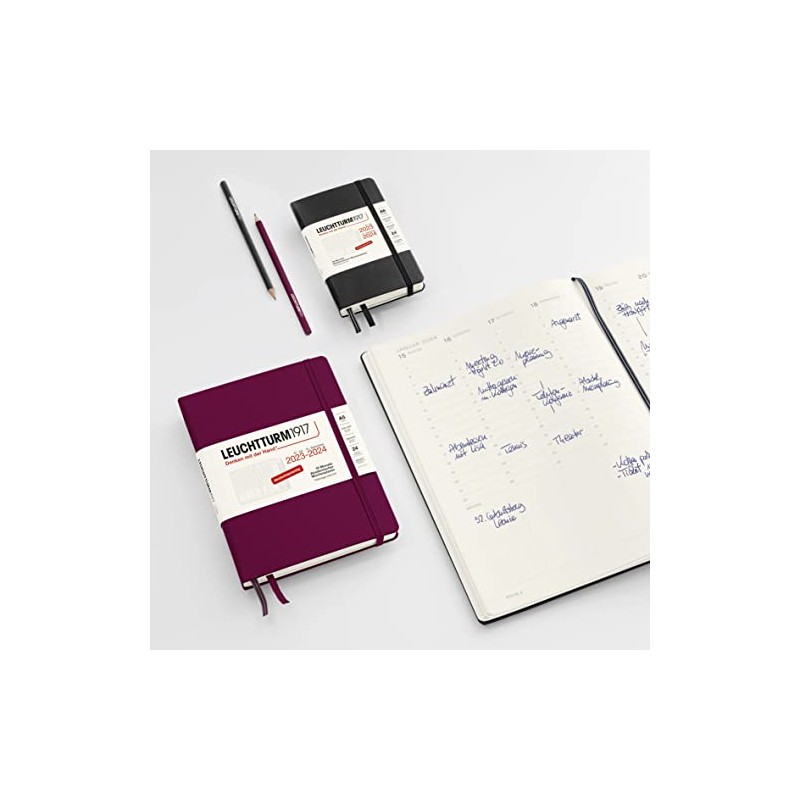 LEUCHTTURM1917 367558 Academic Week Planner Pocket (A6) 2024, with booklet,