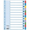Esselte Mylar plain cardboard index, coloured tabs