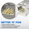 VCELINK CAT6A RJ45 Zinc Alloy Keystone Coupler Shielded, 10-Pack Keystone